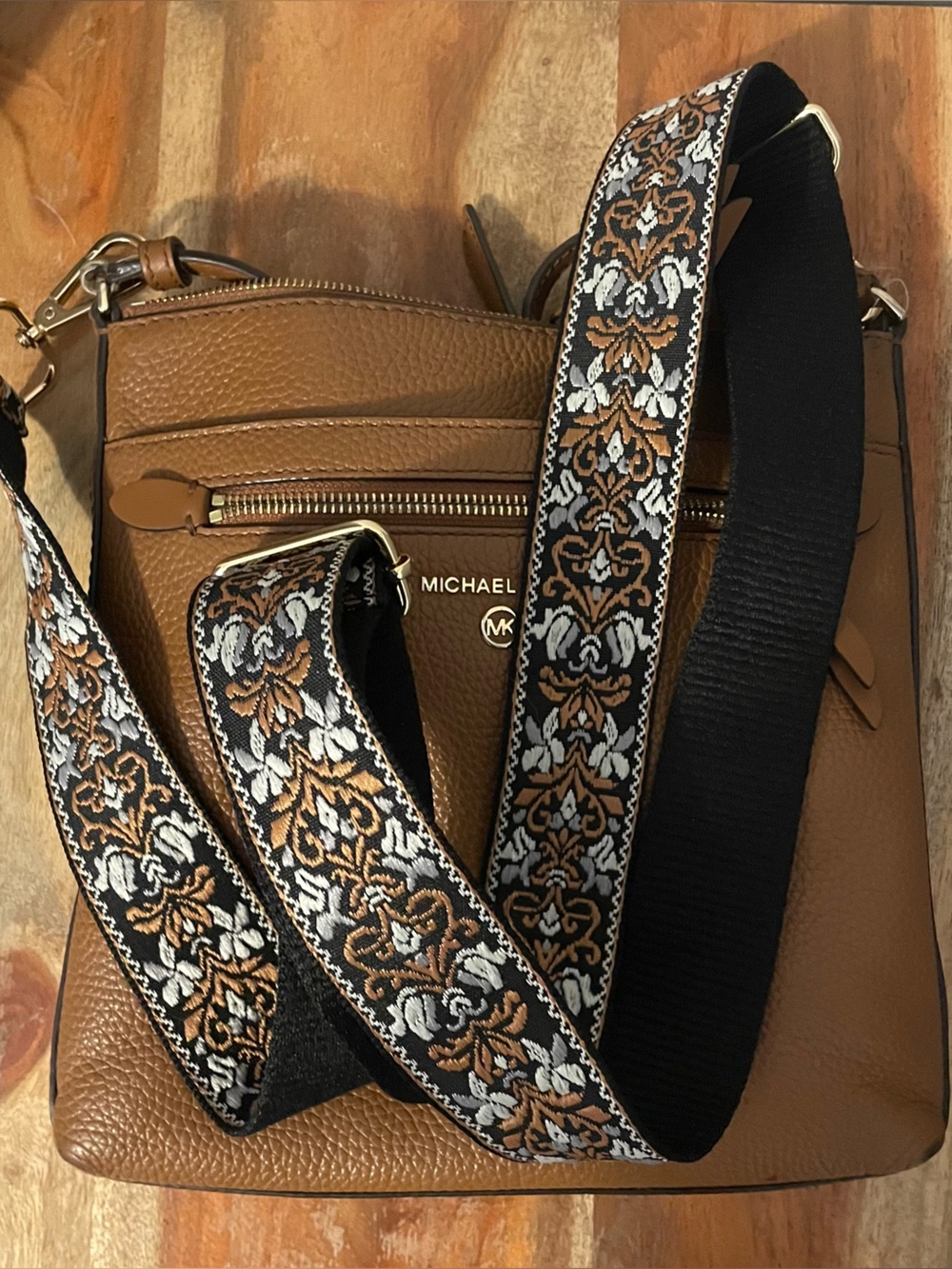 Michael Kors Brown Leather Crossbody Bag, small purse